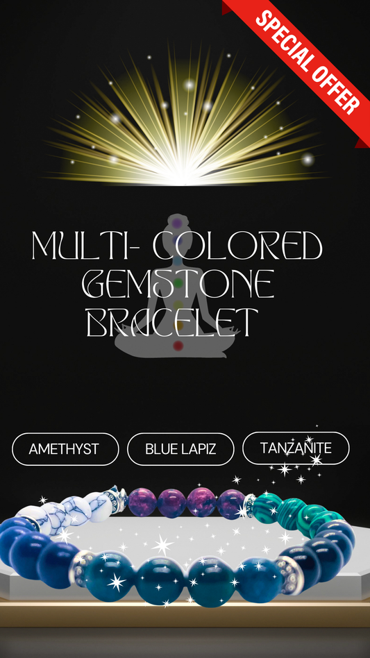 Multi- Colored Gemstone Bracelet