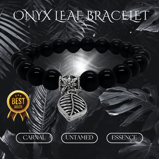 Onyx Leaf Bracelet